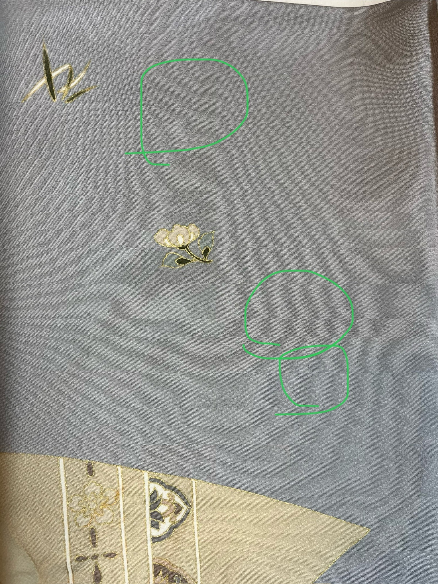 福岡市南区からお預かりした訪問着の加工事例写真4