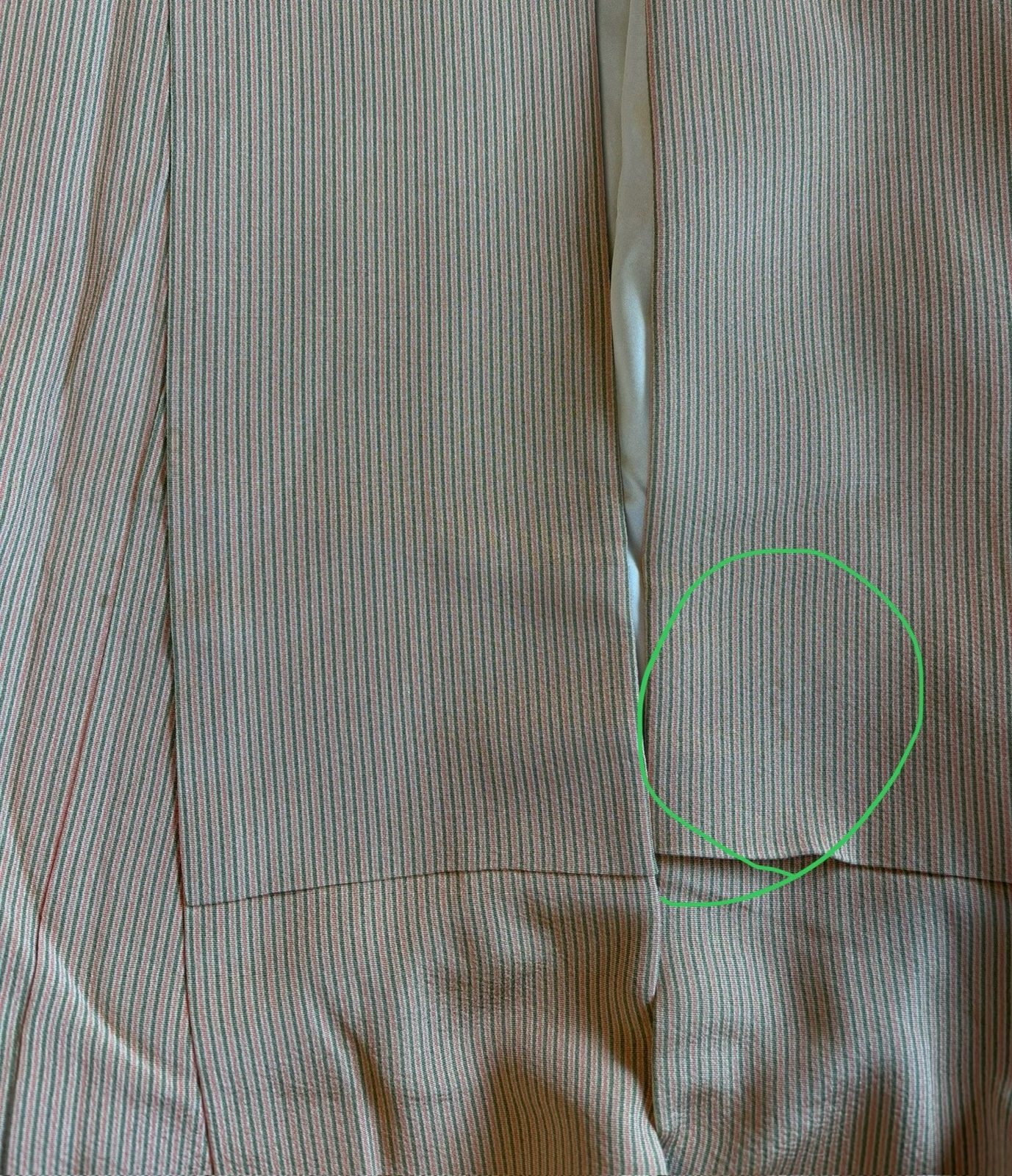 小紋のお手入れ前の状態 2